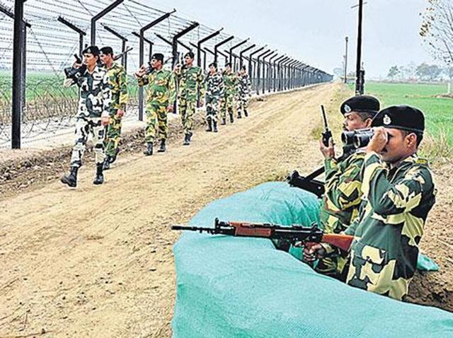 MHA has approved the proposal for construction of 1,426 km of lateral and 752 km of axial roads in Punjab and Rajasthan at a cost of Rs 2,990 crore while another Rs 303 crore will be spent on upgrading border floodlights in Punjab. (HT Photo) MHA has approved the proposal for construction of 1,426 km of lateral and 752 km of axial roads in Punjab and Rajasthan at a cost of Rs 2,990 crore while another Rs 303 crore will be spent on upgrading border floodlights in Punjab. (HT Photo)