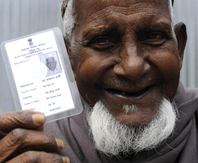 At 103 years old Asghar Ali may be the oldest first-time voter in India. (Ashok Nath Dey/HT Photo) At 103 years old Asghar Ali may be the oldest first-time voter in India. (Ashok Nath Dey/HT Photo)