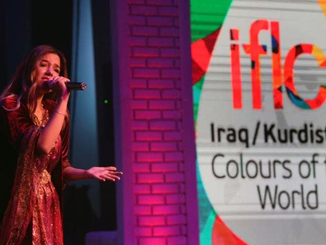 IFLC is an annual celebration of the diversity of linguistic talents from across the world. A student performs at the 14th IFLC.   (AFP) 