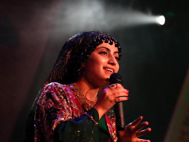 An Iraqi student performs IFLC. (AFP) 
