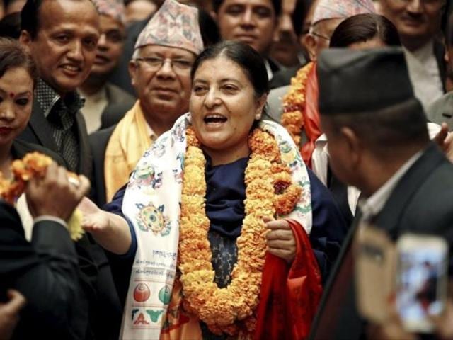 File photo of Nepal President Bidhya Devi Bhandari.(Reuters) File photo of Nepal President Bidhya Devi Bhandari.(Reuters)
