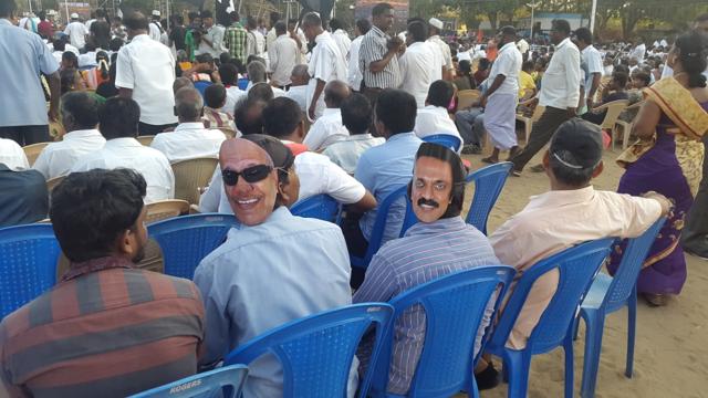 DMK supporters during the rally at Island grounds, Chennai. (Aditya Iyer/HT Photo) DMK supporters during the rally at Island grounds, Chennai. (Aditya Iyer/HT Photo)