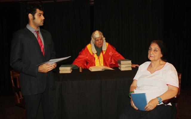 A scene from An English Prison - The Trial of Suresh Vaidya (Photo Courtesy: Akshara Theatre) A scene from An English Prison - The Trial of Suresh Vaidya (Photo Courtesy: Akshara Theatre)