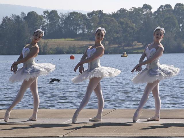 Dresses in white tutus, the girls looked fabulous. (AP)
