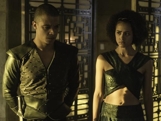 Grey Worm with bae Misandei. (HBO)
