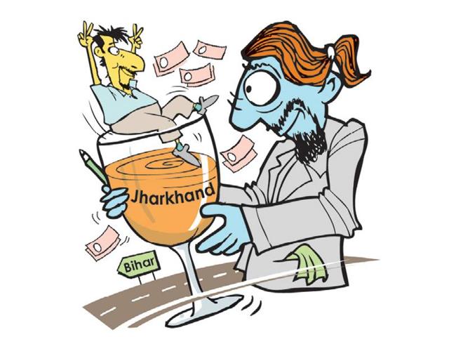Most restaurants and bars in Ranchi offer up to 25% discount on alcoholic drinks till as late as 9pm.(Illustration: Abhimanyu Sinha)