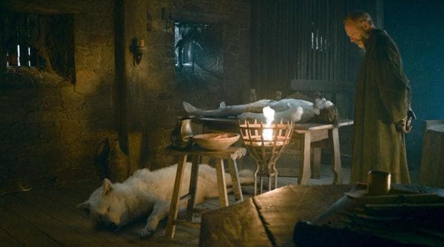 Jon Snow is brought back to life by Melisandre in the second episode of season 6. (HBO)