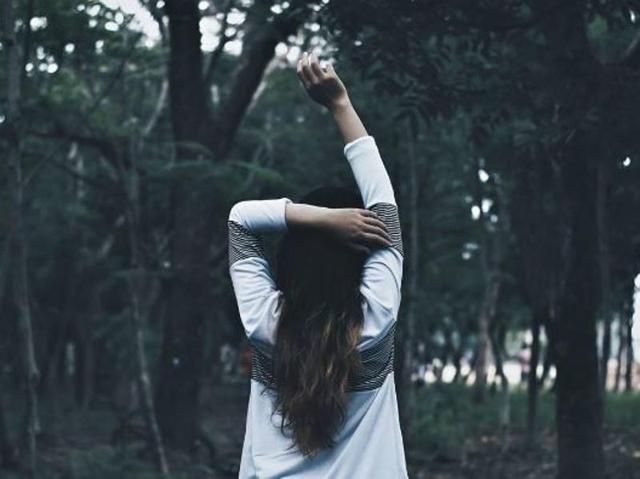 Indonesian photographer captures a woman in the woods. (Instagram/bimsfeeds) 