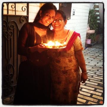 Mauli (left) insists she is lucky to have Anita as her second mom
