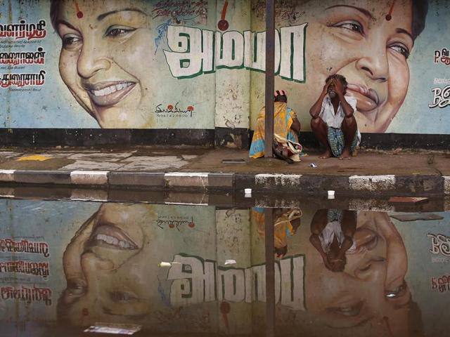 AIADMK chief and Tamil Nadu chief minister J Jayalalithaa speaks during an election campaign meeting in support of party candidates in Madurai.(PTI File Photo)