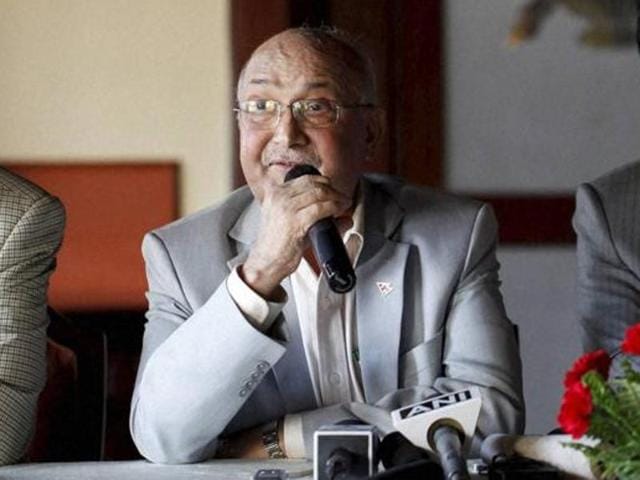 Nepal’s Prime Minister Khadga Prasad Oli just survived a power tussle after coalition partner the Maoists planned to walk out of the alliance with the support of the Nepali Congress. Nepal’s ambassador to India, Deep Kumar Upadhyay was also recalled.(AP Photo) Nepal’s Prime Minister Khadga Prasad Oli just survived a power tussle after coalition partner the Maoists planned to walk out of the alliance with the support of the Nepali Congress. Nepal’s ambassador to India, Deep Kumar Upadhyay was also recalled.(AP Photo)