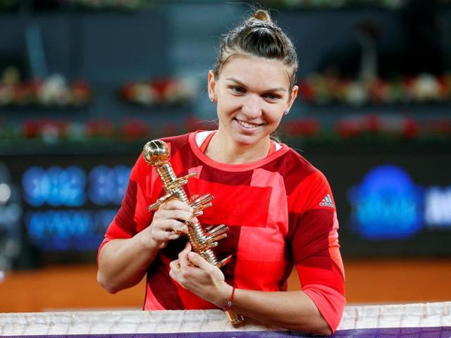 The win was Simona Halep’s first title since winning Indian Wells last year.(REUTERS)