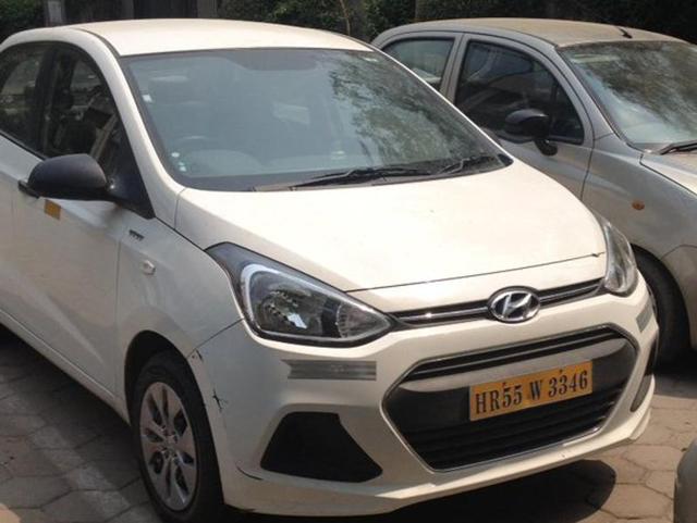 The Ola cab in which a woman from Belgium was allegedly molested. (Karn Singh/ HT Photo) The Ola cab in which a woman from Belgium was allegedly molested. (Karn Singh/ HT Photo)