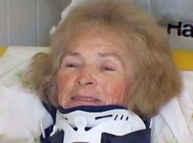 A video grab showing Mary Ann Franco in a hospital. A video grab showing Mary Ann Franco in a hospital.