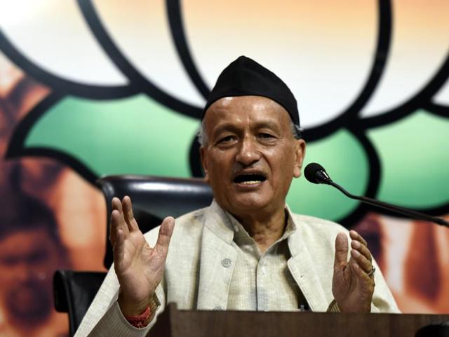 Terming Rawat’s conduct as “shameful,” BJP leader Bhagat Singh Koshyari said the Congress is performing its “last rites” in the state, as they have a leader who is “insulting his own party”. (Hindustan Times Photo) Terming Rawat’s conduct as “shameful,” BJP leader Bhagat Singh Koshyari said the Congress is performing its “last rites” in the state, as they have a leader who is “insulting his own party”. (Hindustan Times Photo)