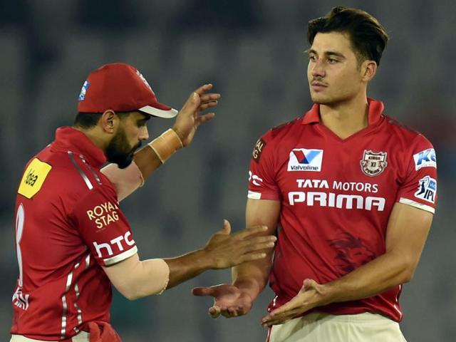 Marcus Stoinis scored a 44-ball 52 and took three wickets for 40 runs in his four overs.(AFP) Marcus Stoinis scored a 44-ball 52 and took three wickets for 40 runs in his four overs.(AFP)