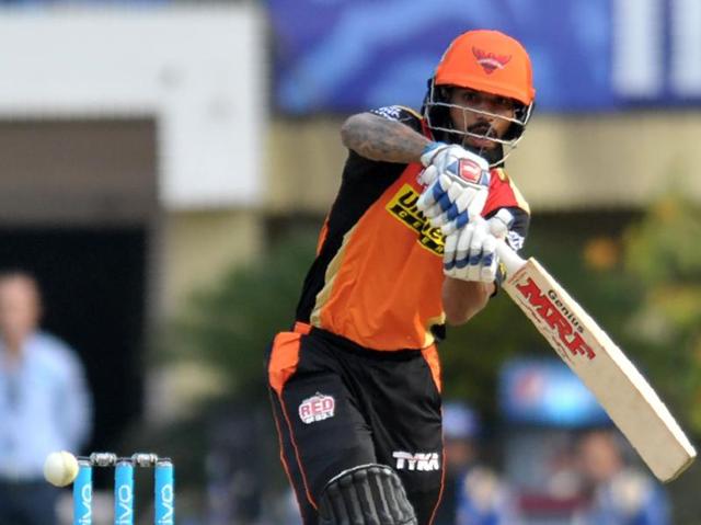 Shikhar Dhawan plays a shot. (AFP) 