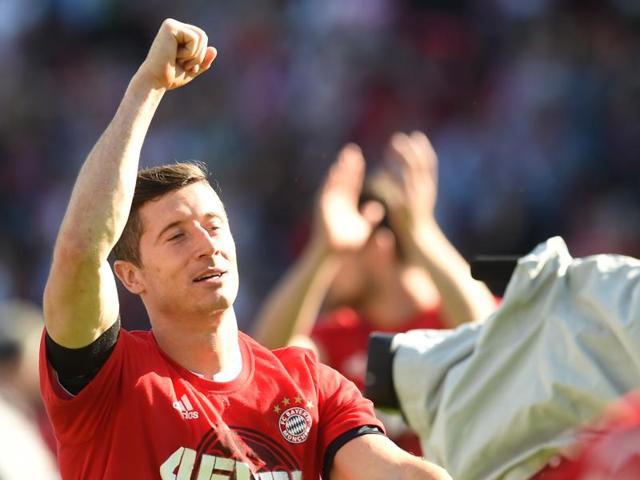 Robert Lewandowski fires from the spot to hand Bayern Munich their first goal. (Reuters) Robert Lewandowski fires from the spot to hand Bayern Munich their first goal. (Reuters)