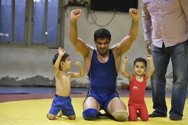 Sushil Kumar is aiming for Gold at Rio. (Raj K Raj/ HT Photo ) Sushil Kumar is aiming for Gold at Rio. (Raj K Raj/ HT Photo )