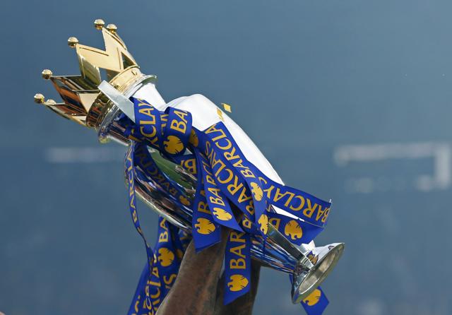 Leicester City were handed the trophy after they beat Everton 3-1 at The King Power Stadium. (REUTERS) 
