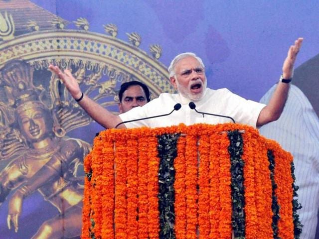 Prime Minister Narendra Modi addresses a public meeting in Thrissur. (PTI) Prime Minister Narendra Modi addresses a public meeting in Thrissur. (PTI)
