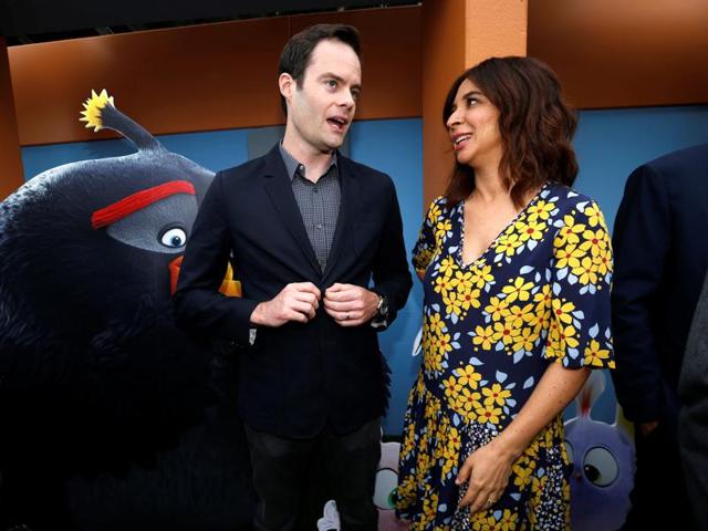 Bill Hader and Maya Rudolph attend the premiere. (REUTERS) Bill Hader and Maya Rudolph attend the premiere. (REUTERS)