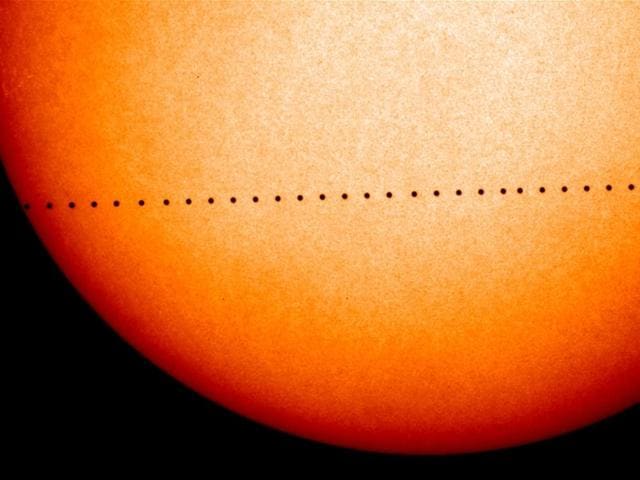 Representation of Mercury transit 2016 in the NASA conceptual handout image.(Reuters)