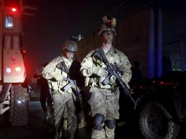 US troops arrive at the site of an explosion in Kabul. (REUTERS File Photo) US troops arrive at the site of an explosion in Kabul. (REUTERS File Photo)