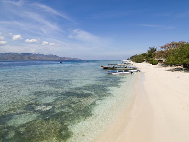 Gili Island beach scene - Gili Trawangan Island near Lombock in Indonesia Gili Island beach scene - Gili Trawangan Island near Lombock in Indonesia