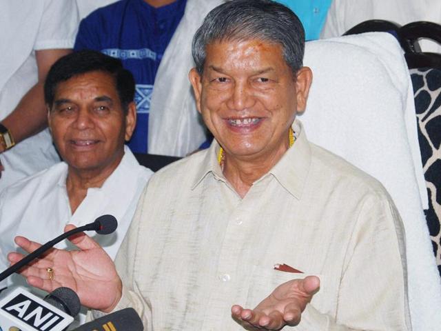 Former Uttarakhand chief minister Harish Rawat addresses a press conference in Dehradun on Sunday. (PTI photo) Former Uttarakhand chief minister Harish Rawat addresses a press conference in Dehradun on Sunday. (PTI photo)