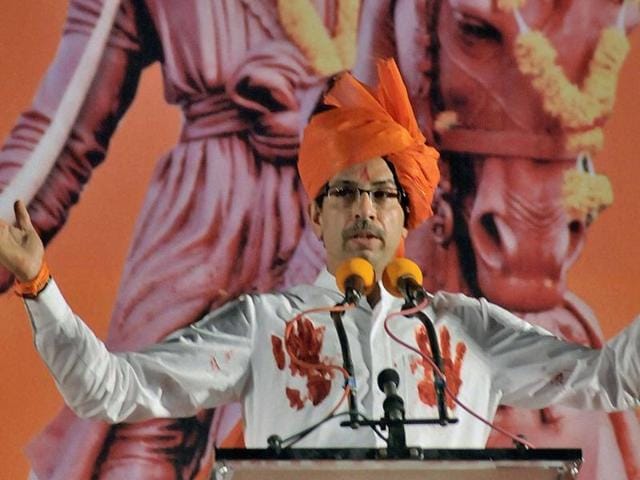 Shiv Sena chief Uddhav Thackeray in a rally on Sunday. His party, through an editorial, on Monday attacked the BJP for targeting the Congress top brass over the AgustaWestland deal. (PTI) Shiv Sena chief Uddhav Thackeray in a rally on Sunday. His party, through an editorial, on Monday attacked the BJP for targeting the Congress top brass over the AgustaWestland deal. (PTI)