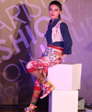 Tribal outfits were the new cool during the fashion show in Jalandhar. (Pardeep Pandit/HT Photo)