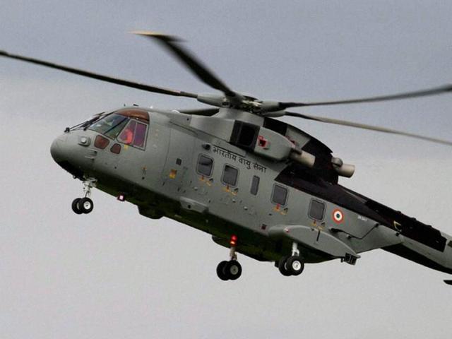 A file photo of AgustaWestland (AW101) VVIP Airforce Helicopter. (PTI) A file photo of AgustaWestland (AW101) VVIP Airforce Helicopter. (PTI)