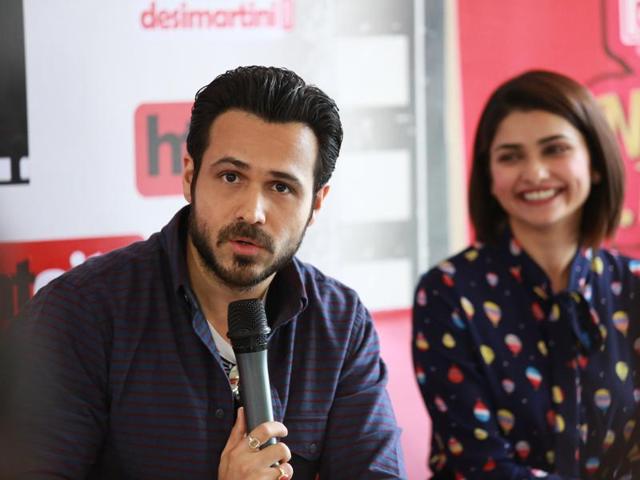 Emraan plays Azhar in the film with Prachi Desai essaying the role of his first wife. (Shivam Saxena/HT photo) 