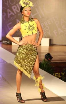 A student poses during the fashion show at LPU near Jalandhar. (Pardeep Pandit/HT Photo)
