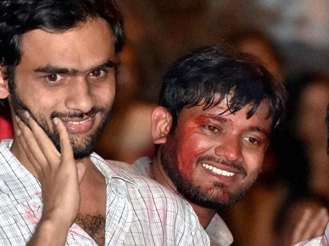 Umar Khalid and Kanhaiya Kumar.. Umar Khalid and Kanhaiya Kumar..