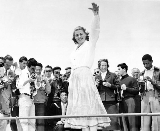 In this May 16, 1956 file photo Ingrid Bergman is snapped by a crowd of photographers at Cannes, France. (AP) In this May 16, 1956 file photo Ingrid Bergman is snapped by a crowd of photographers at Cannes, France. (AP)