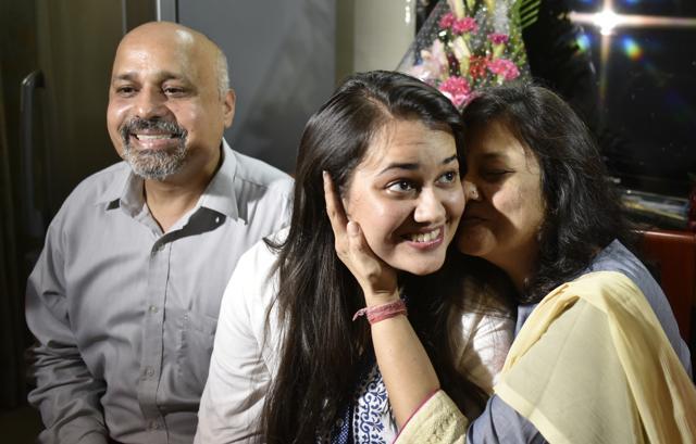 Delhi’s Tina Dabi who topped civil services exams in first attempt, talks to media. (Ravi Choudhary/HT Photo ) Delhi’s Tina Dabi who topped civil services exams in first attempt, talks to media. (Ravi Choudhary/HT Photo )