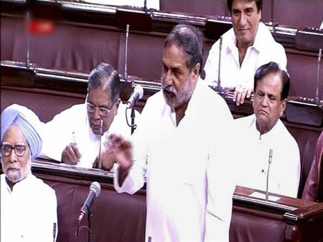 Congress member Anand Sharma speaks in the Rajya Sabha in New Delhi on Tuesday. (PTI Photo) Congress member Anand Sharma speaks in the Rajya Sabha in New Delhi on Tuesday. (PTI Photo)