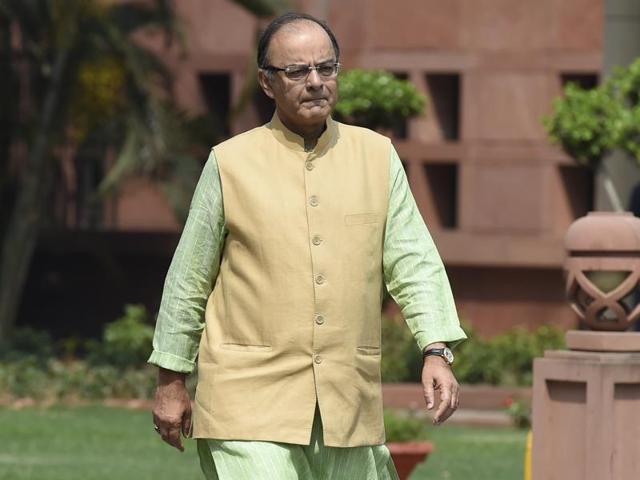 Jaitley, who is Leader of House in Rajya Sabha, was speaking after Janata Dal-United (JD-U) member Sharad Yadav raised the issue in the house.. (Photo by Arvind Yadav/ Hindustan Times)(Hindustan Times)