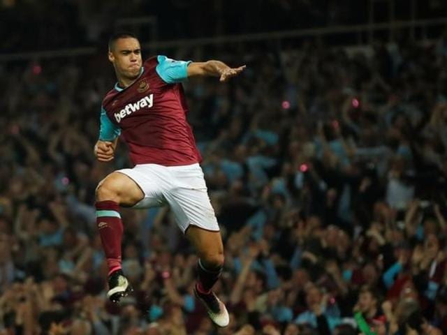 Winston Reid, right, celebrates scoring the winner for West Ham United. (Reuters) Winston Reid, right, celebrates scoring the winner for West Ham United. (Reuters)