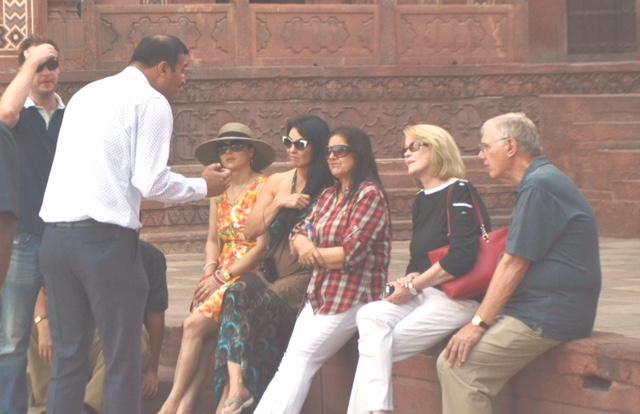 Preity played guide for her husband Gene Goodenough. (Raju Tomar/HT Photo) Preity played guide for her husband Gene Goodenough. (Raju Tomar/HT Photo)
