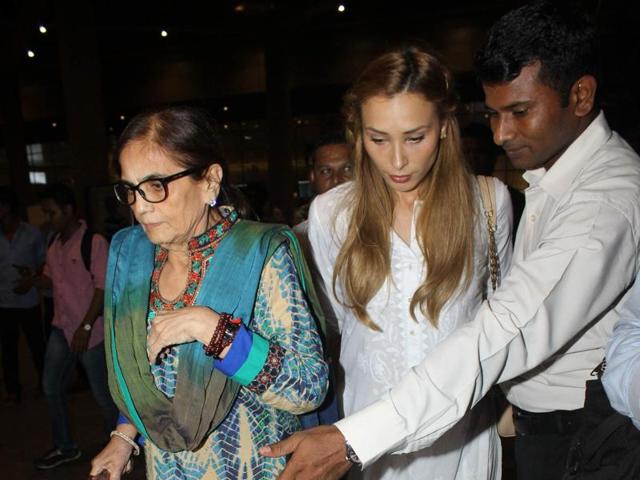 Earlier reports claimed that Iulia and Salman were engaged. Salman’s sister Arpita, however, refuted the rumours. (Viral Bhayani/HT) 