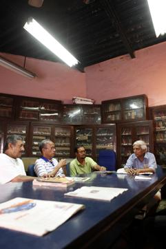 Members of the Bengali club socialise in the library. (Ronjoy Gogoi/HT) Members of the Bengali club socialise in the library. (Ronjoy Gogoi/HT)