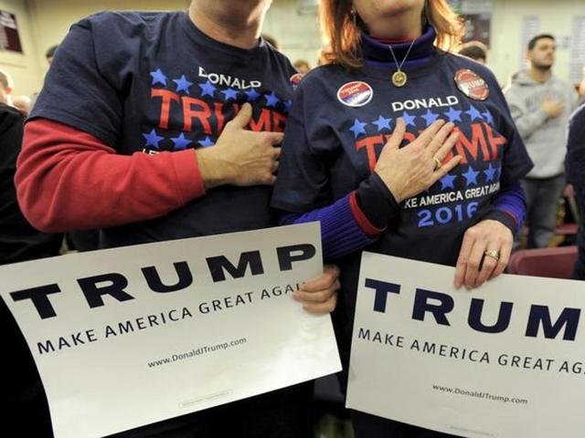 Republican US presidential candidate Donald Trump speaks to supporters in Charleston, West Virginia on May 5. (Reuters File)