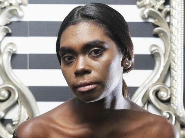 She became a model only recently, after being spotted by the director of Northern Territory Fashion Week, Mehali Tsangaris.  (Facebook/ Magnolia Maymuru) 