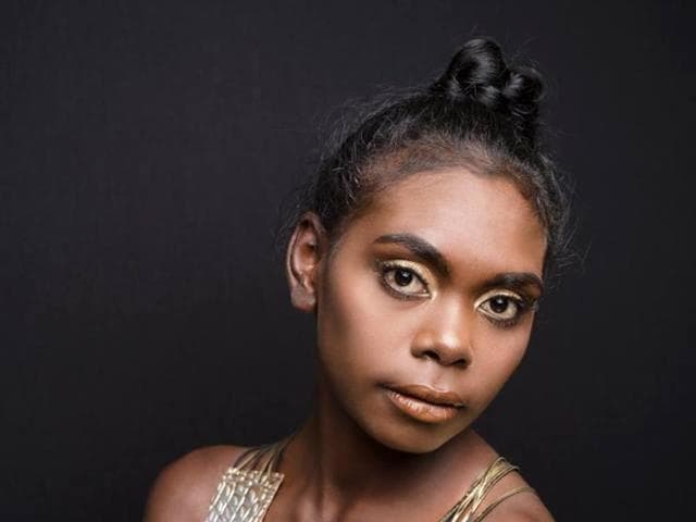 Tsangaris saw Maymuru taking money out of an ATM in Darwin in 2014, and offered her a job on the spot to be model under his management. She rejected the offer because she had to finish Year 12. But then Tsangaris saw her again in 2015 and convinced her to take up his offer.  (Facebook/ Magnolia Maymuru) 