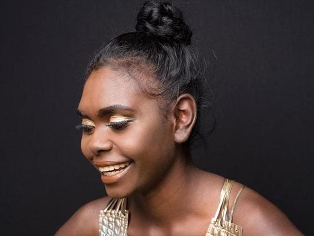 Maymuru was born about 600 kilometres east of Darwin in Yirrkala, a coastal Arnhem Land community well-known for its Indigenous artwork, singers and traditional culture. (Facebook/ Magnolia Maymuru) 