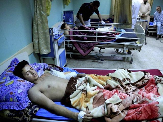Victims of bombing attacks are treated at a hospital in Sadr City, Baghdad. (AP) Victims of bombing attacks are treated at a hospital in Sadr City, Baghdad. (AP)