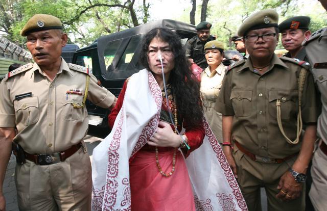 Irom Sharmila at the Patiala House court in 2014. (Arun Sharma/HT Photo) Irom Sharmila at the Patiala House court in 2014. (Arun Sharma/HT Photo)
